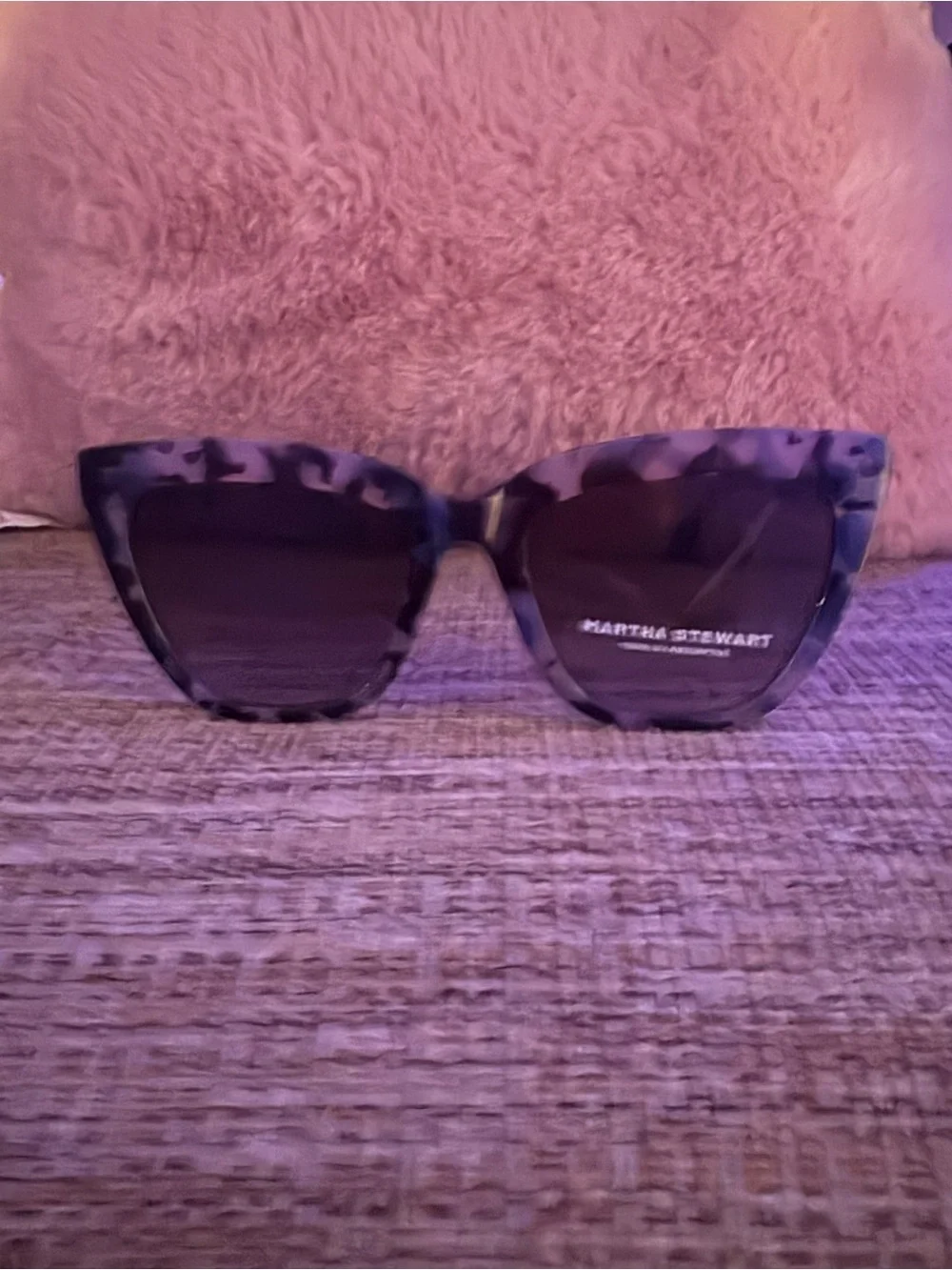 Martha Stewart Gray Tortoise Cat Eye Sunglasses NWT